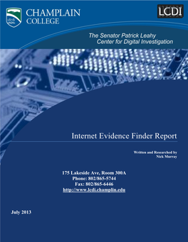 Internet Evidence Finder Report