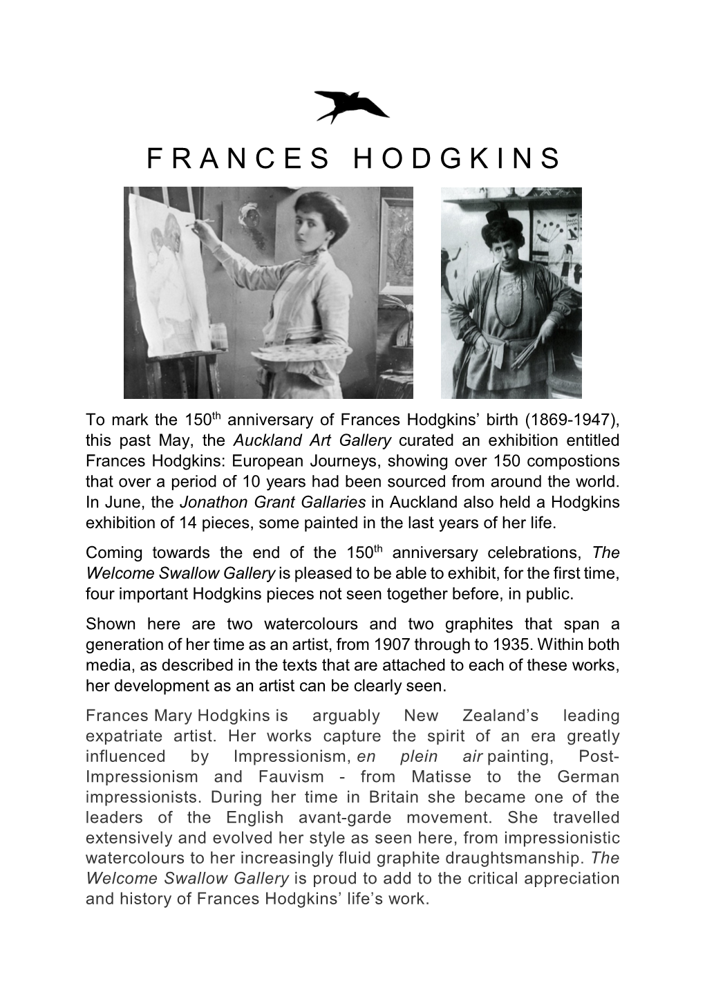 Frances Hodgkins and Rita Angus