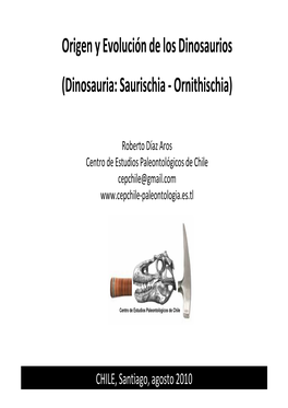 El Origen De Los Dinosaurios