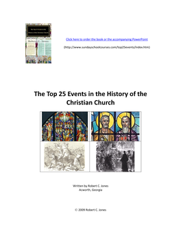 The Top 25 Events in the History of the Christian Church