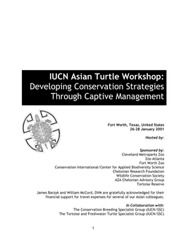 IUCN Asian Turtle Workshop