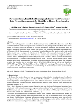 Preliminary Phytochemical Screening, Quantitative Estimation