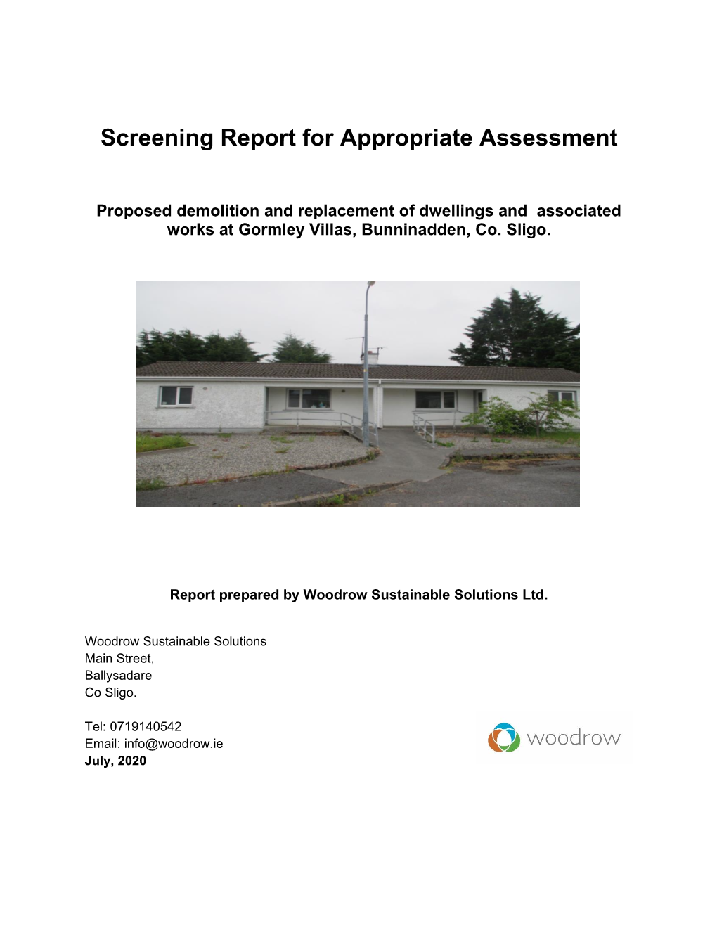 Fa-File-Pdf Screening Report Gormley Villas July 2020.Pdf 2.41 MB