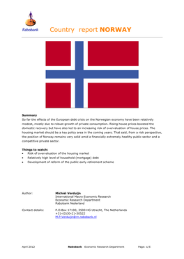 Norway (Country Report)