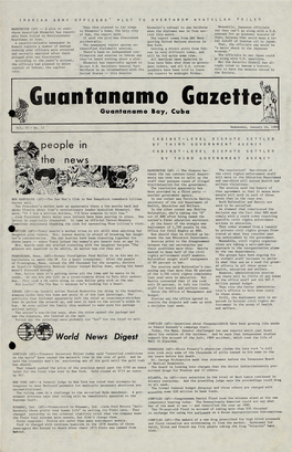 Guantanamo Gazette," Guantanamo Bay, Cuba