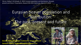 Eurasian Beaver Population and Distribution: the Past, Present and Future