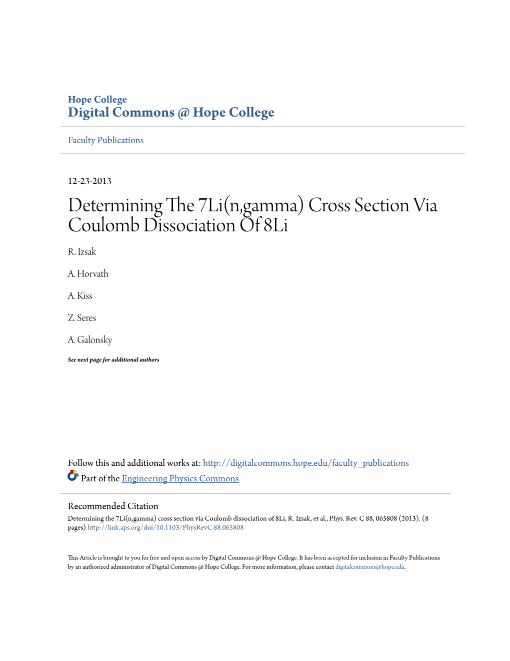 Cross Section Via Coulomb Dissociation of 8Li R