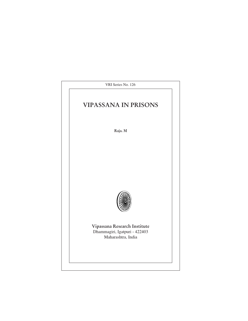 Vipassana in Prisons