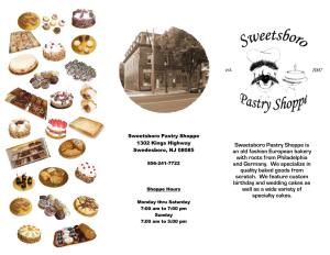Sweetsboro Pastry Shoppe Is an Old Fashion European Bakery with Roots