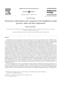 Mazumder, R., Proterozoic Sedimentation and Volcanism in The