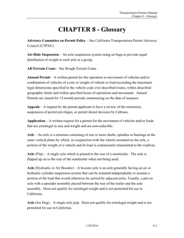 Chapter 8 - Glossary