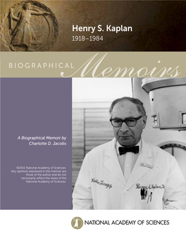 Henry S. Kaplan 1918–1984