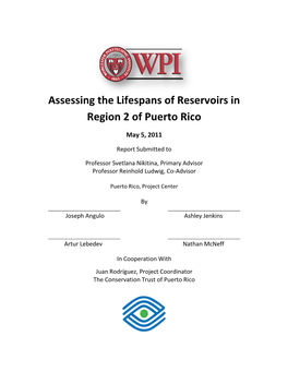 Assessing the Lifespans of Reservoirs in Region 2 of Puerto Rico