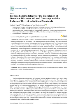 Proposed Methodology for the Calculation of Overview Distances at Level Crossings and the Inclusion Thereof in National Standards