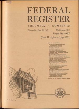 Federal Register Volume 32 • Number 124