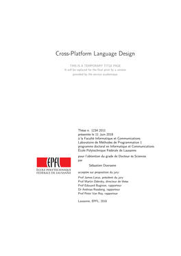 Cross-Platform Language Design
