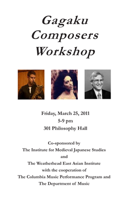 Gagaku Composers Workshop