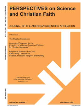 PERSPECTIVES on Science and Christian Faith