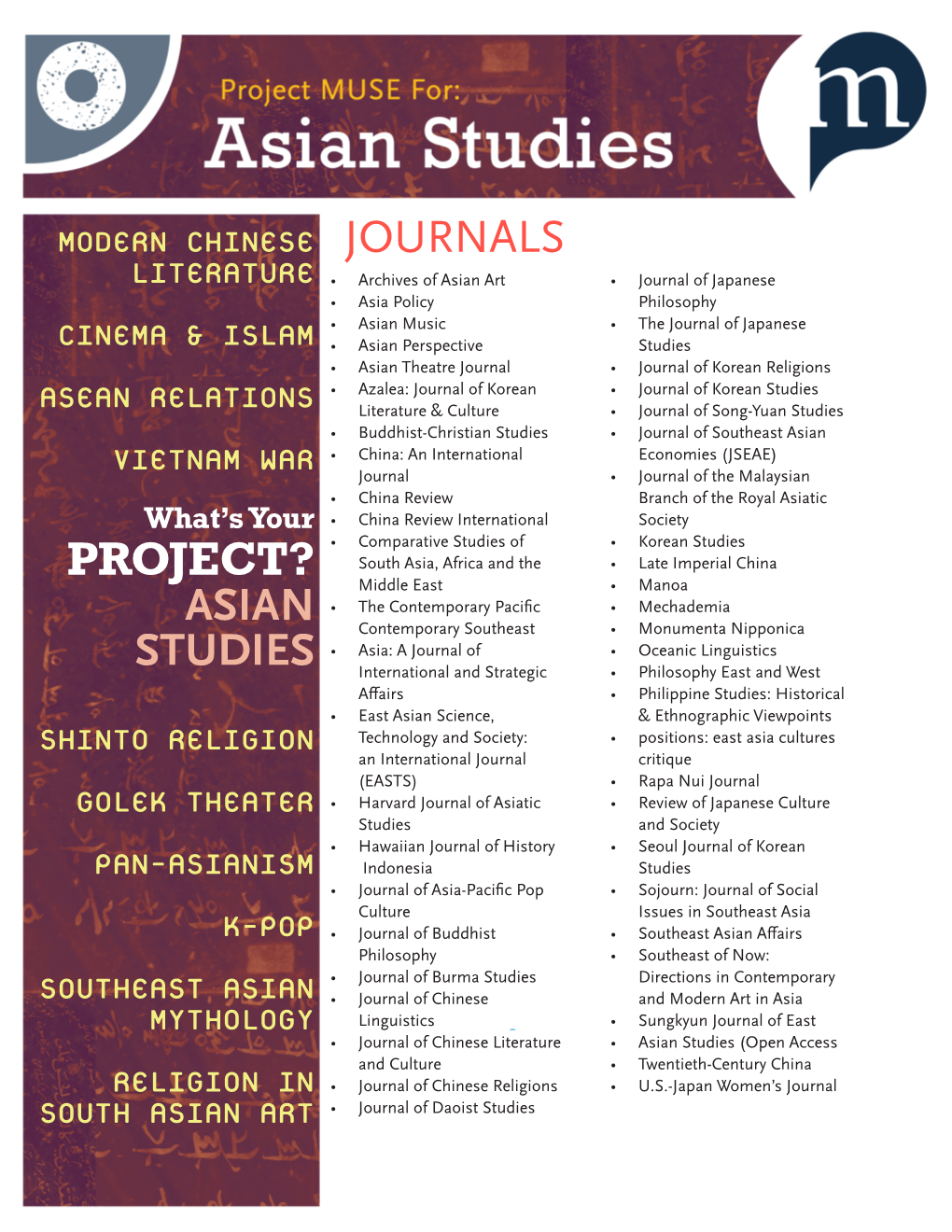 Journals Asian Studies