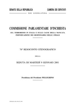 Commissione Parlamentare D'inchiesta