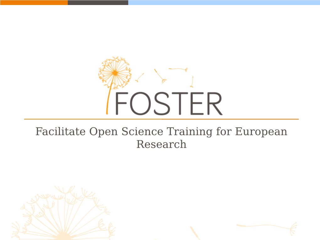 Facilitate Open Science Training for European Research Geo-Information Infrastructures for Aggregation, Visualization and Analysis