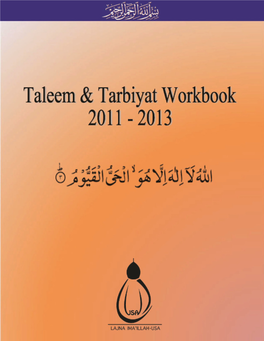 Lajna Imaillah-USA Taleem & Tarbiyat Workbook 2011 – 2013