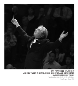 San Francisco Symphony Michael Tilson Thomas