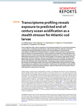 Transcriptome Profiling Reveals Exposure to Predicted End-Of