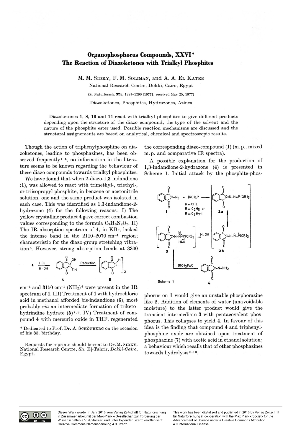 Organophosphorus Compounds, XXVI* the Reaction of Diazoketones with Trialkyl Phosphites