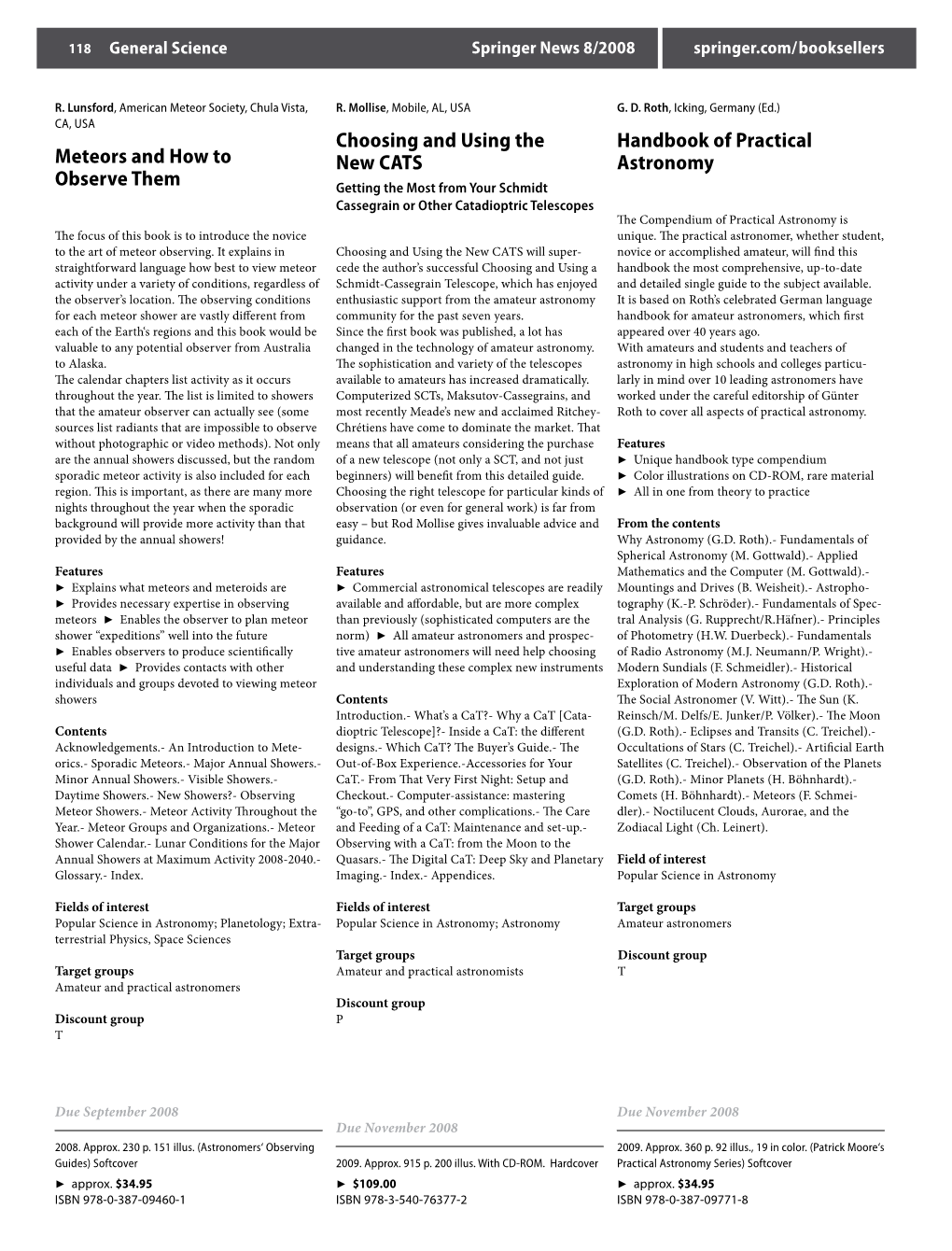 Meteors and How to Observe Them Handbook of Practical Astronomy