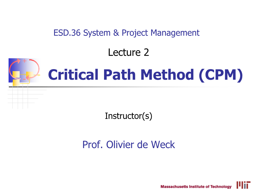 Critical Path Method (CPM)