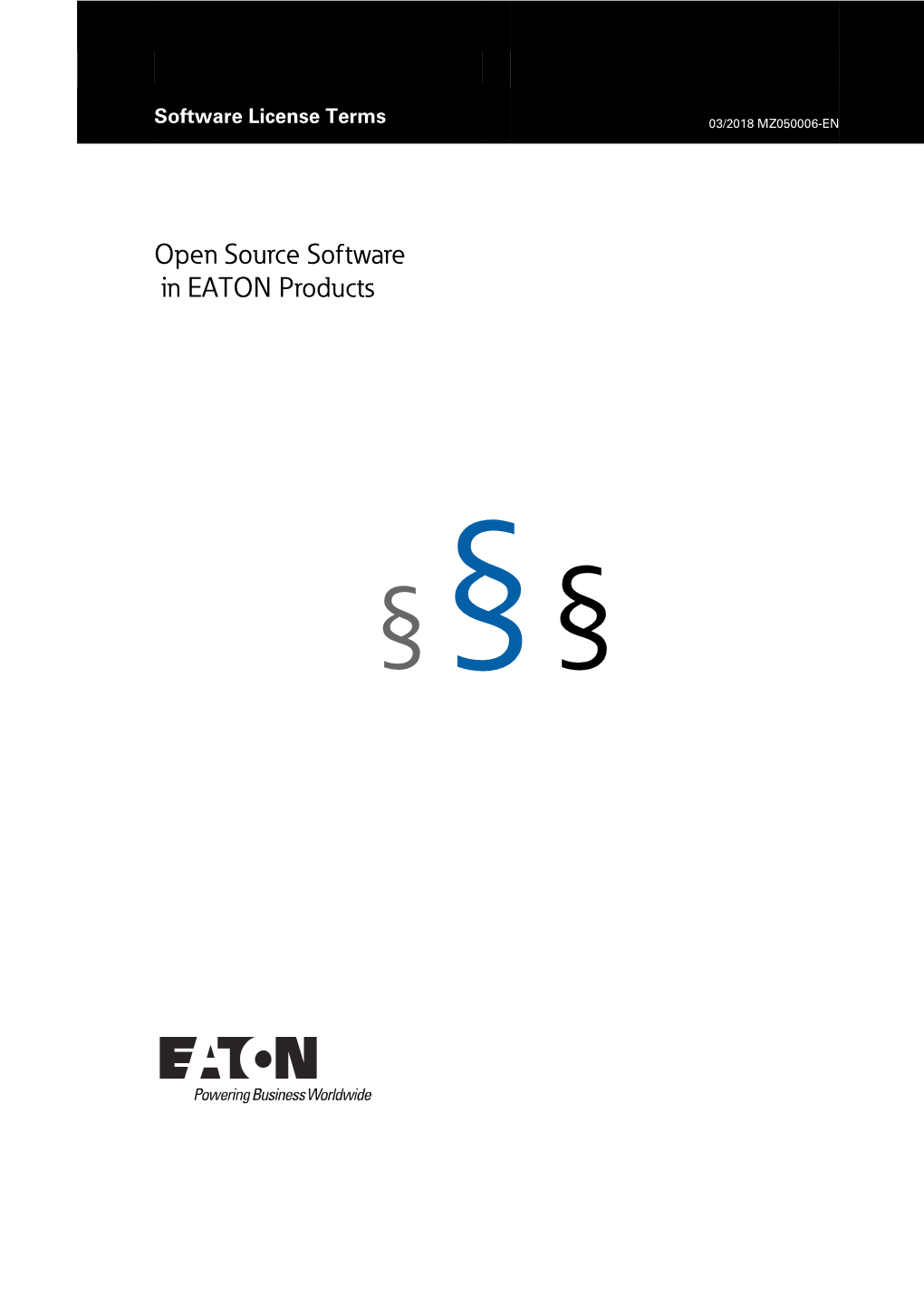 Open Source Software in EATON Products