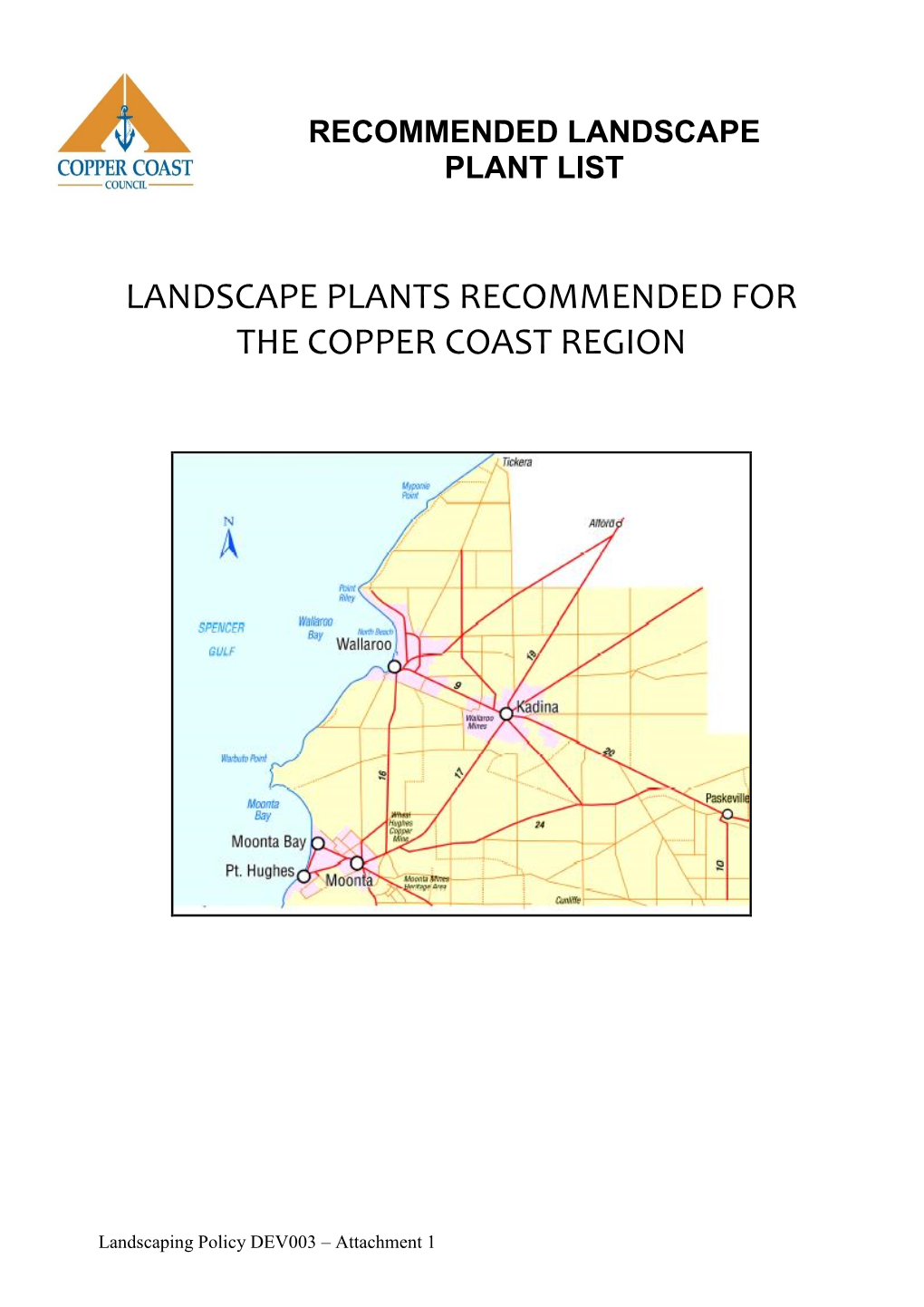 Recommended Landscape Plant List