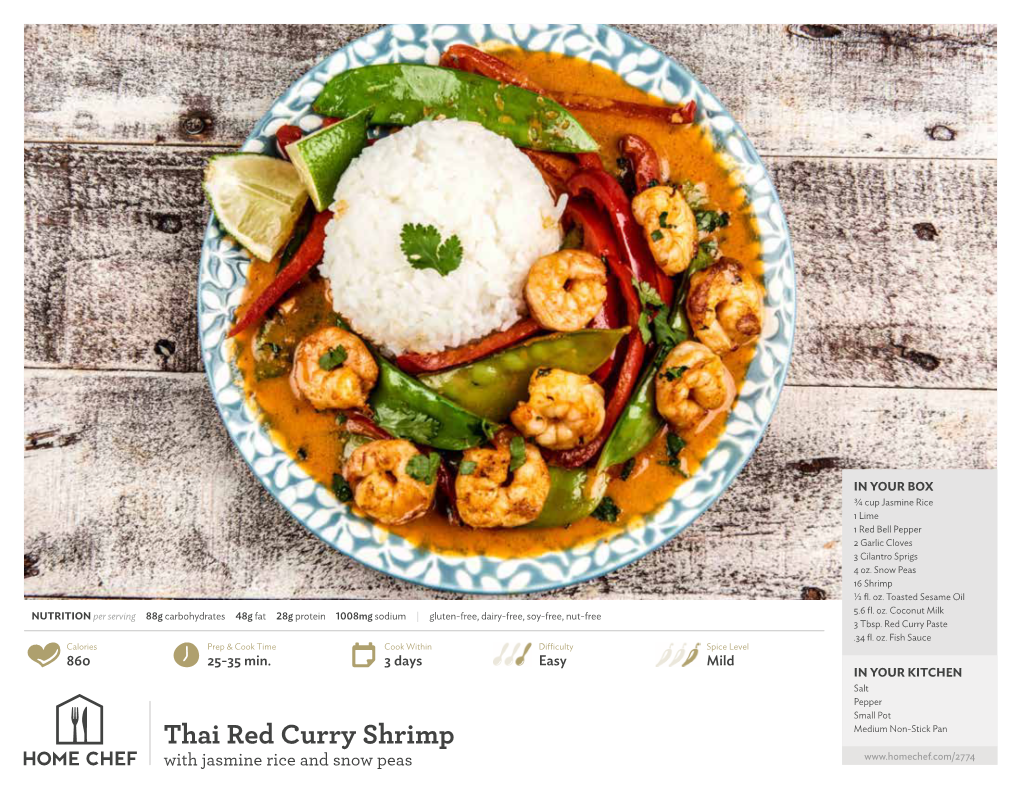 Thai Red Curry Shrimp