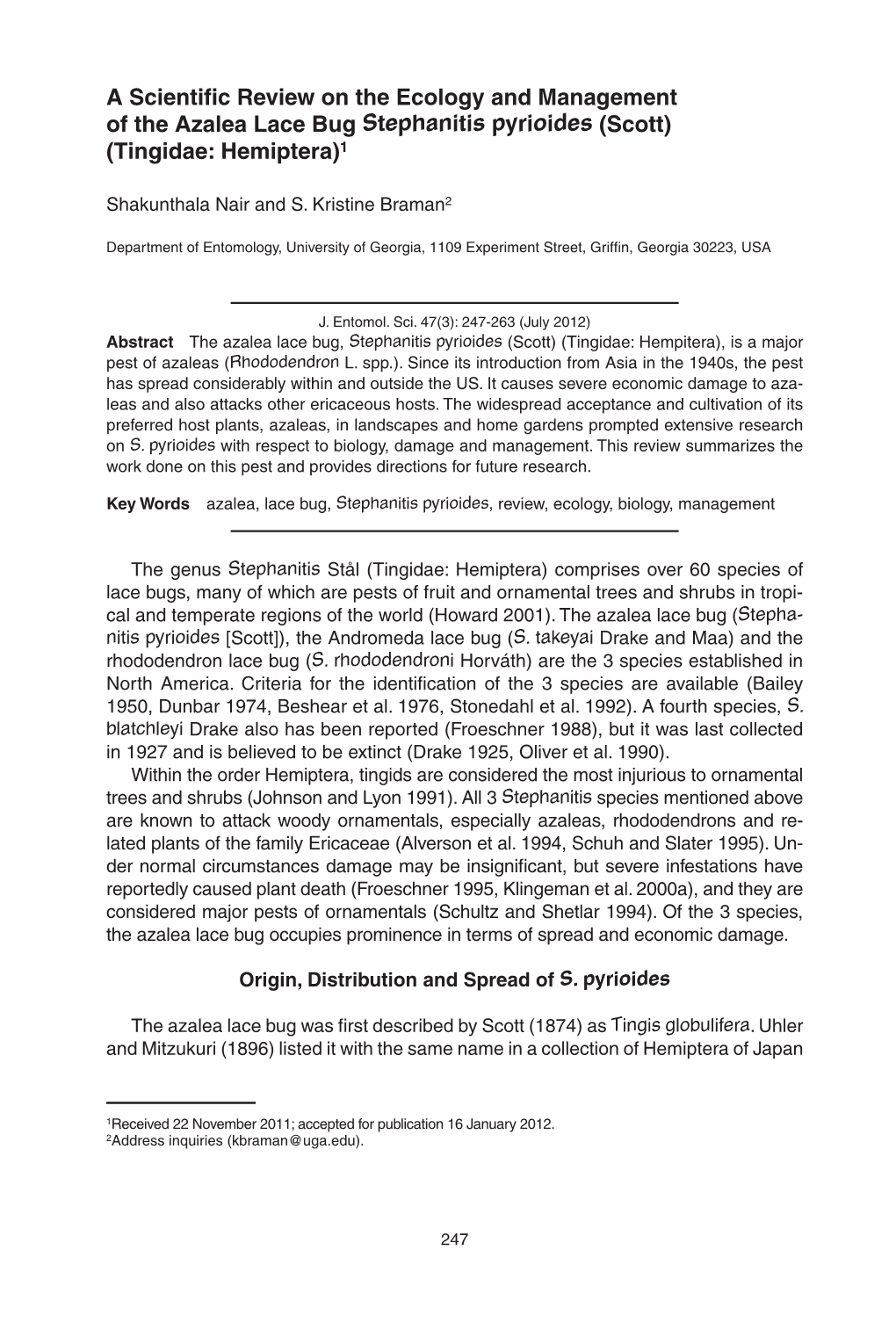 A Scientific Review on the Ecology and Management of the Azalea