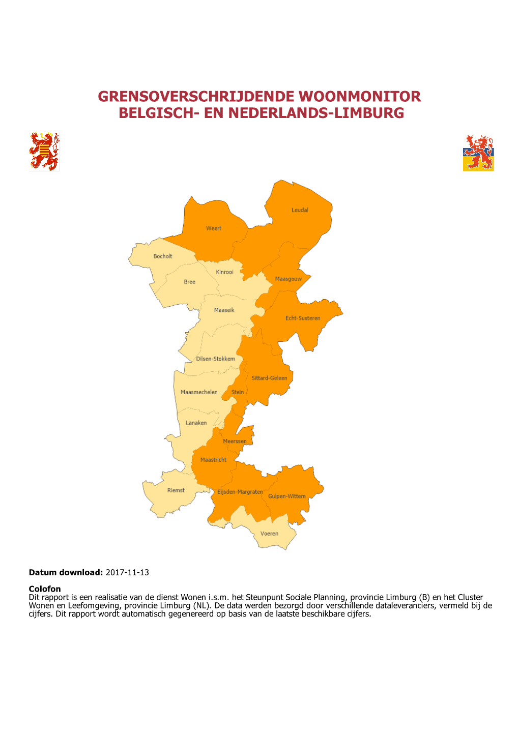 Grensoverschrijdende Woonmonitor Belgisch En Nederlands Limburg