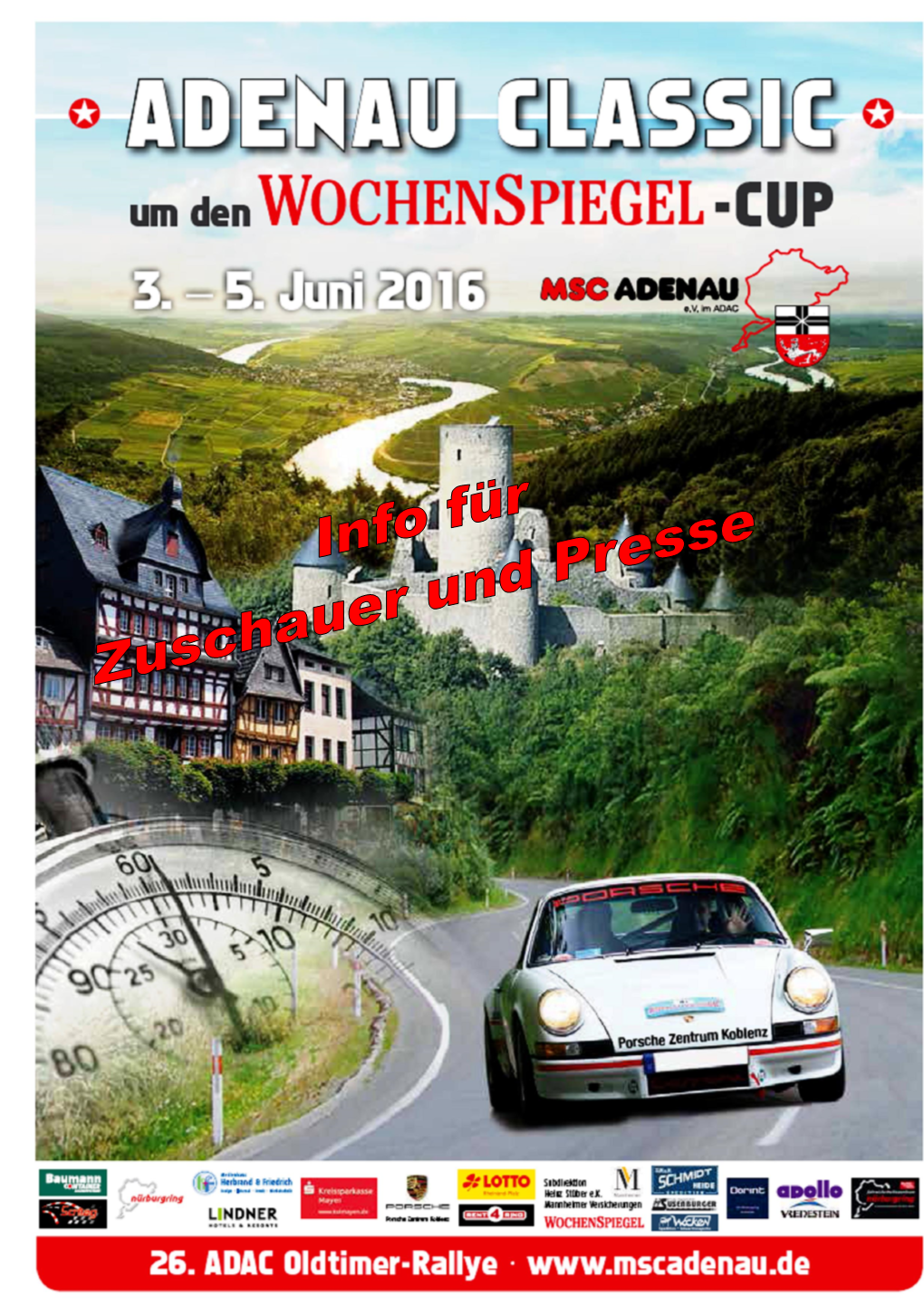 Zeitplan 26. Int. ADAC Adenau Classic 2016