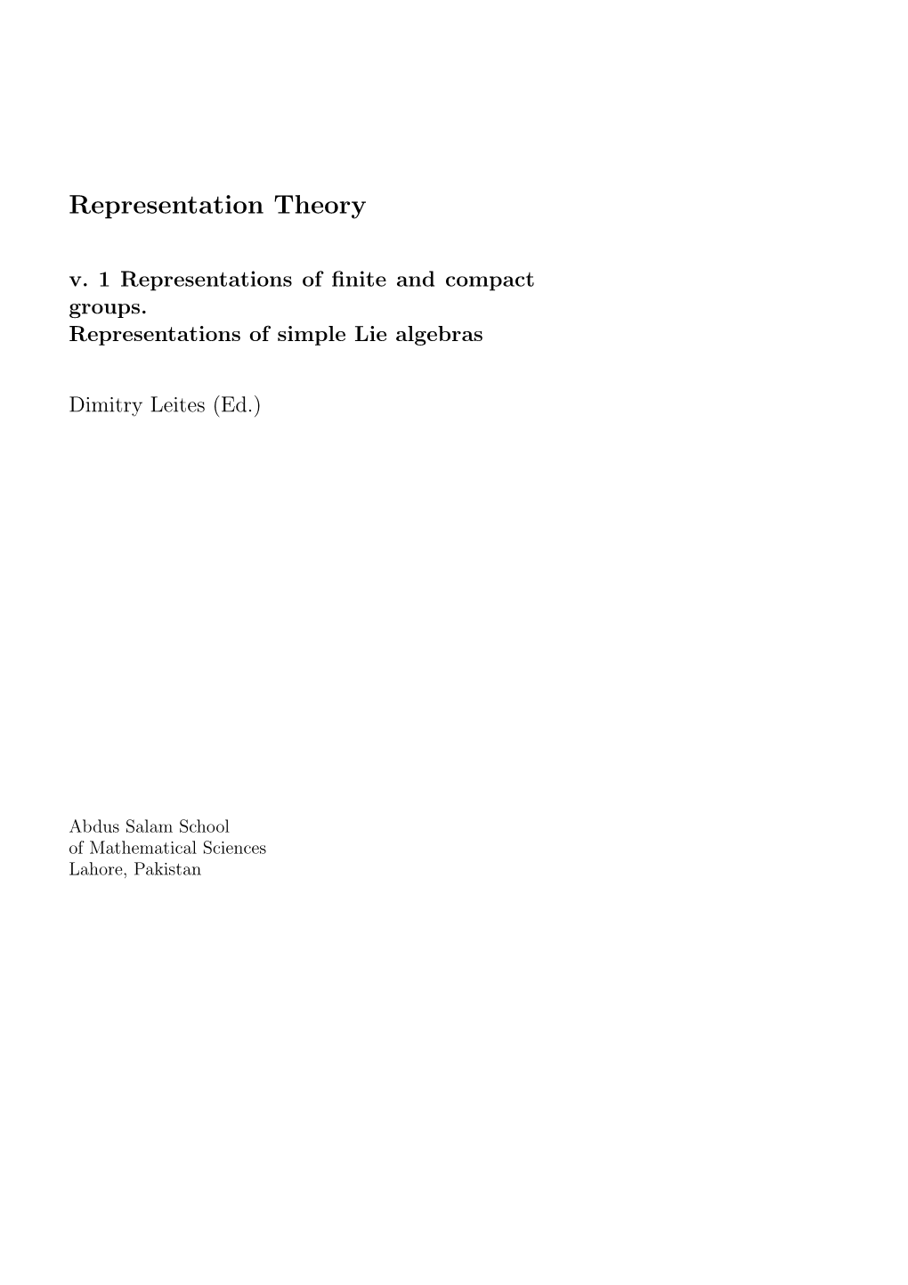 Representation Theory V