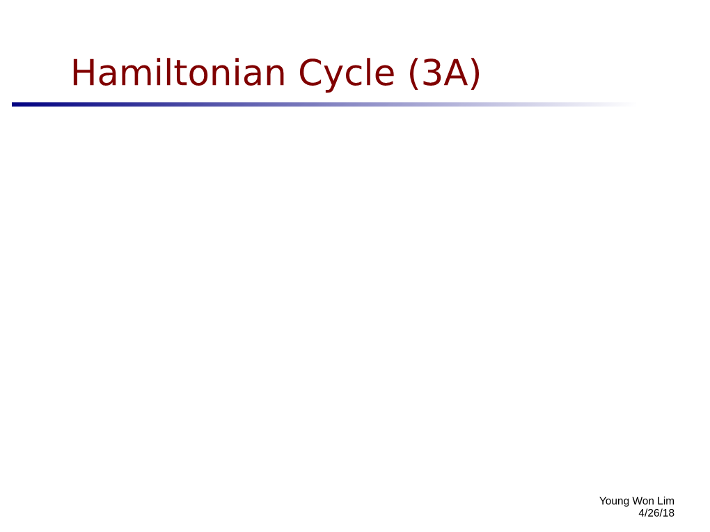 Hamiltonian Cycle (3A)