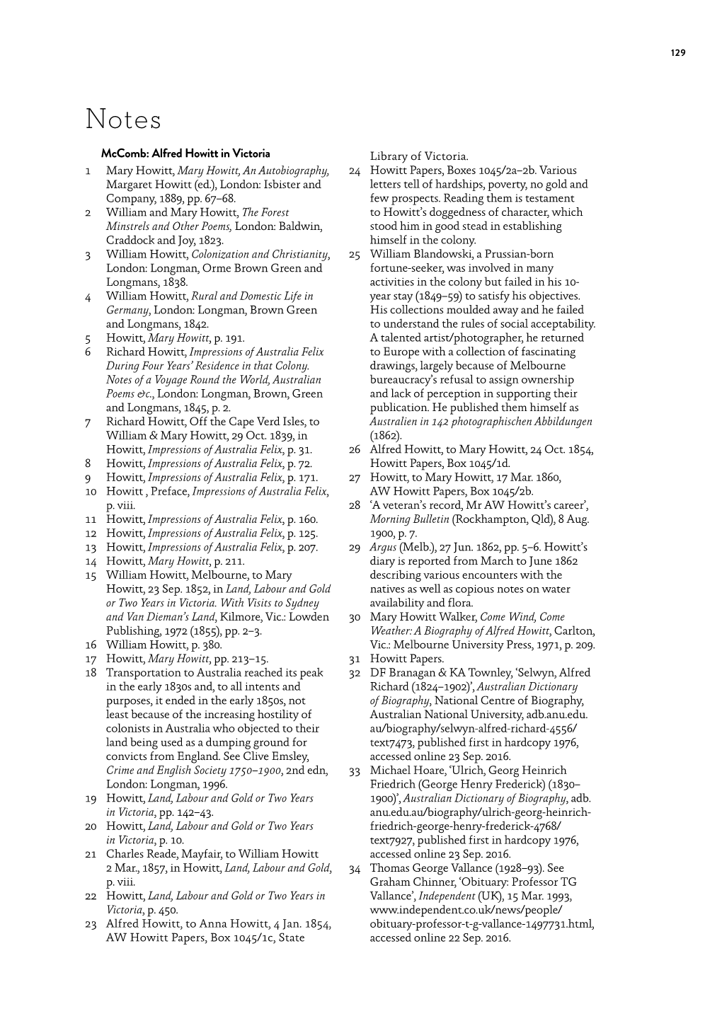 La Trobe Journal 99 Notes Contributors