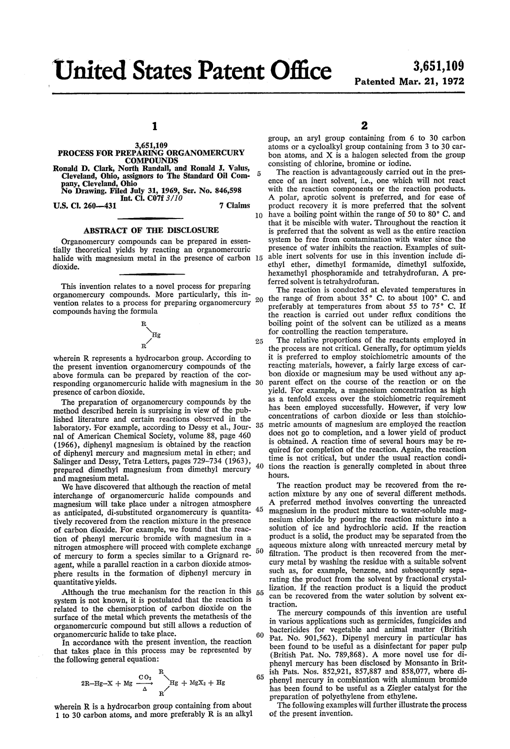 United States Patent Office Patented Mar