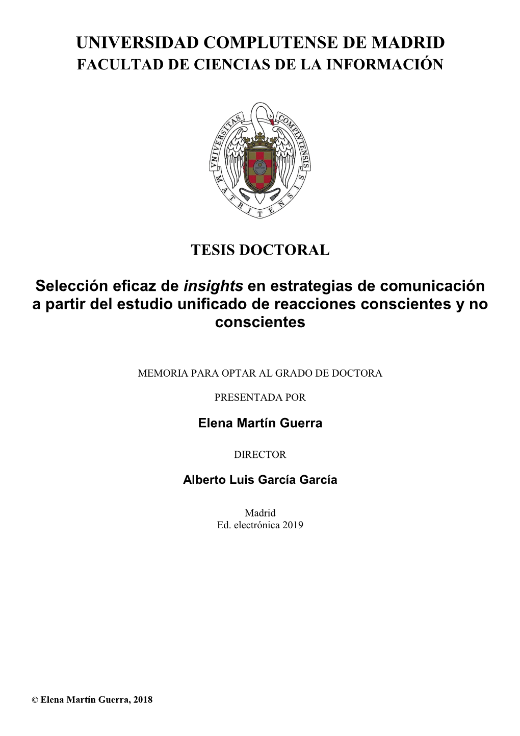 TESIS DOCTORAL Selección Eficaz De Insights En Estrategias De