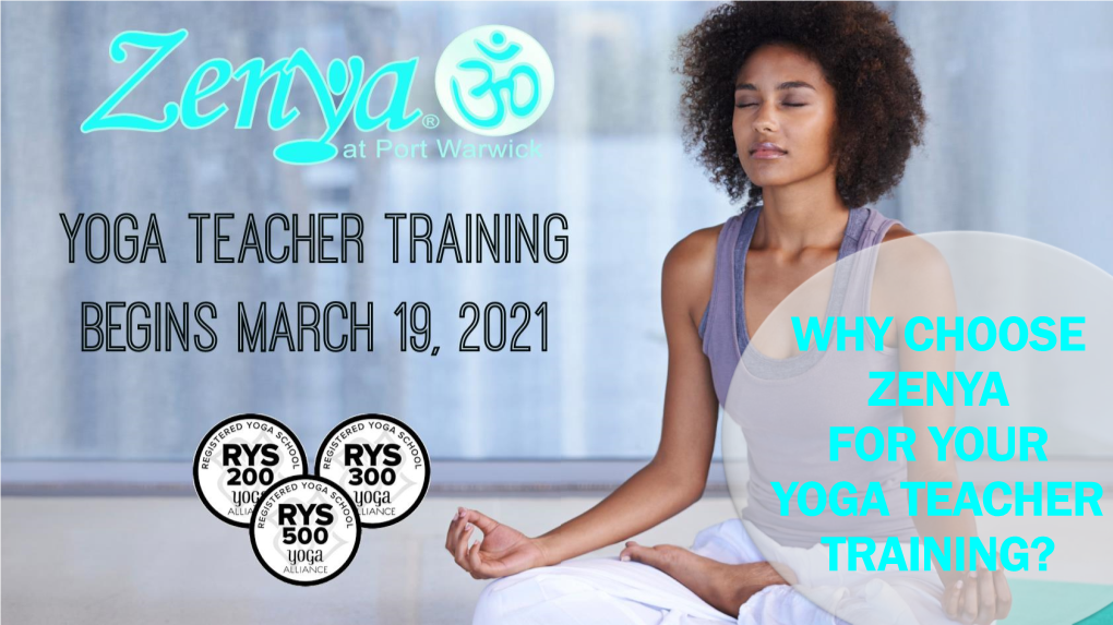 Why Choose Zenya for Your Yoga Teacher Training?