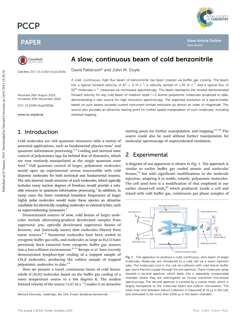 A Slow, Continuous Beam of Cold Benzonitrile