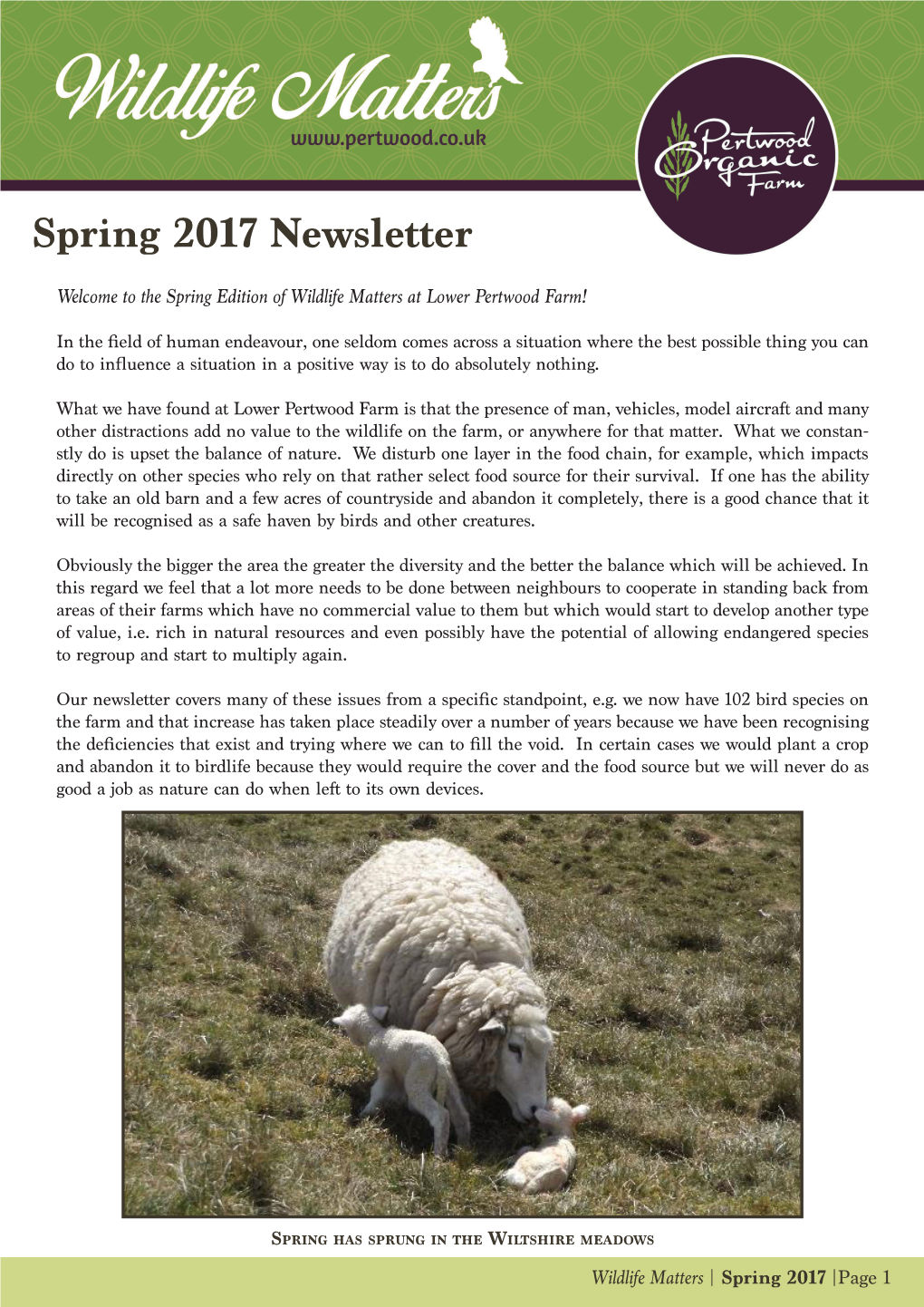 Spring 2017 Newsletter