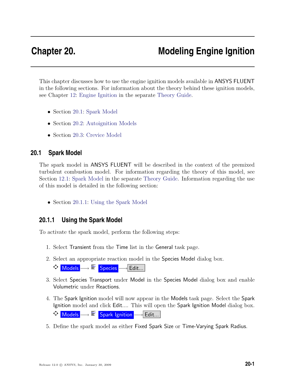 Chapter 20. Modeling Engine Ignition