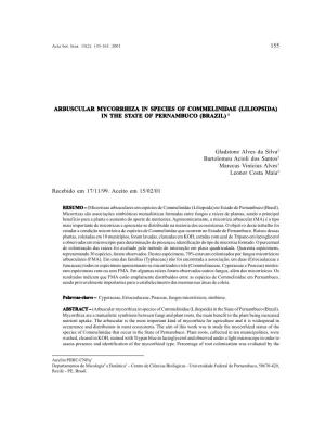 155 Arbuscular Mycorrhiza in Species of Commelinid