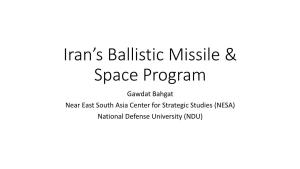 Iran's Ballistic Missile & Space Program-Converted