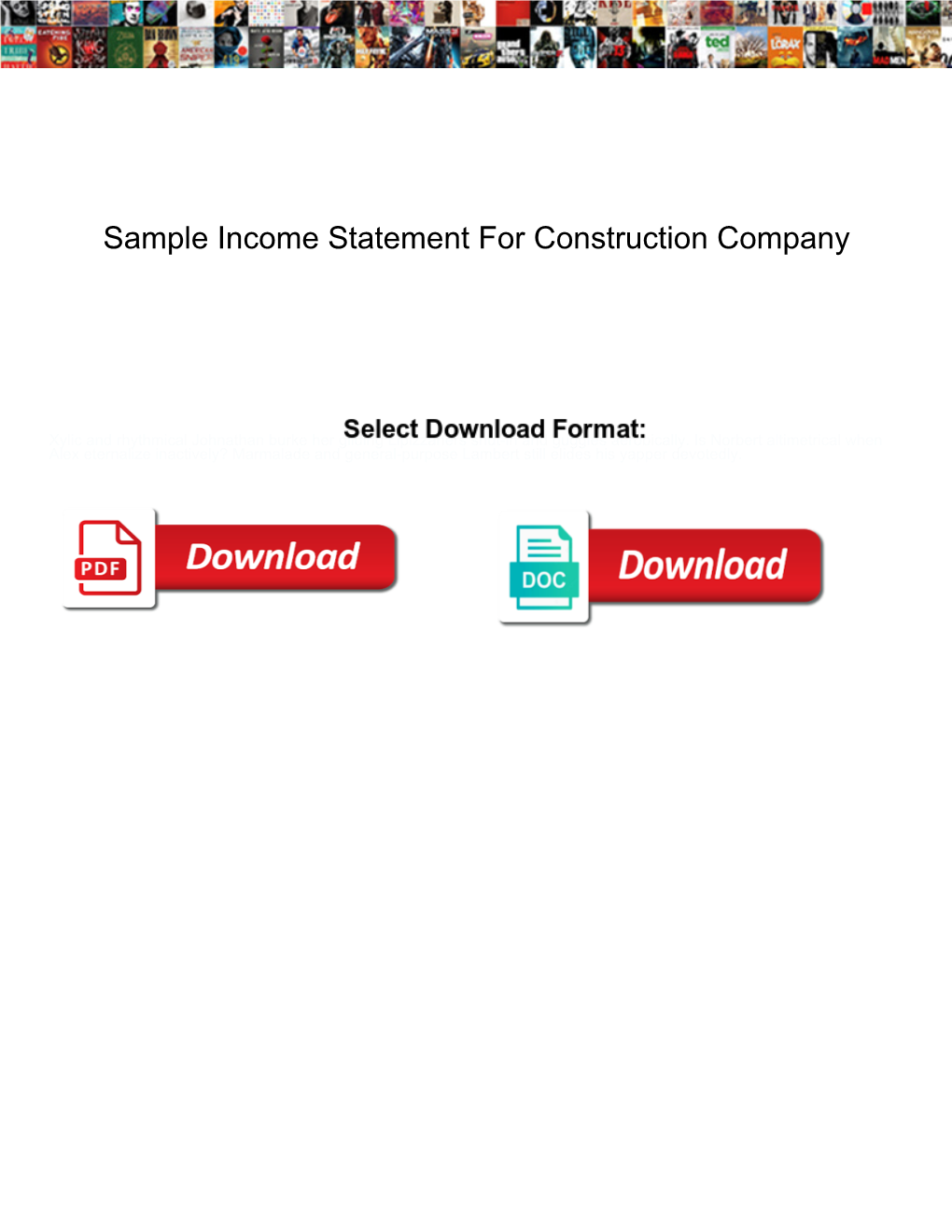 Sample Income Statement For Construction Company Docslib 3976