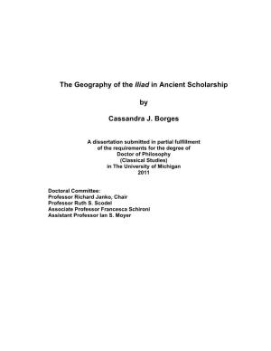 The Geography of the Iliad in Ancient Scholarship by Cassandra J. Borges